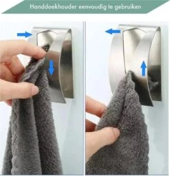 RVS Handdoekhouder 2 Stuks - Zelfklevend - Design Handdoek / Theedoek Klem - Handdoek Klem - Handdoek Haak 8 RVS Handdoekhouder 2 Stuks - Zelfklevend - Design Handdoek / Theedoek Klem - Handdoek Klem - Handdoek Haak -Merkloos Verkoop 1160x1200