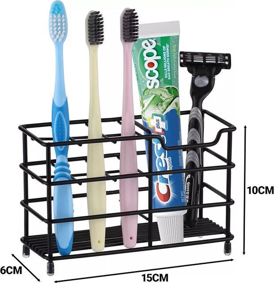 Merkloos Waal - Tandenborstelhouder - Tandenborstel Doosje - Tandenborstel Koker - Industrieel - Zwart - RVS 5 Merkloos Waal - Tandenborstelhouder - Tandenborstel Doosje - Tandenborstel Koker - Industrieel - Zwart - RVS - Afbeelding 5