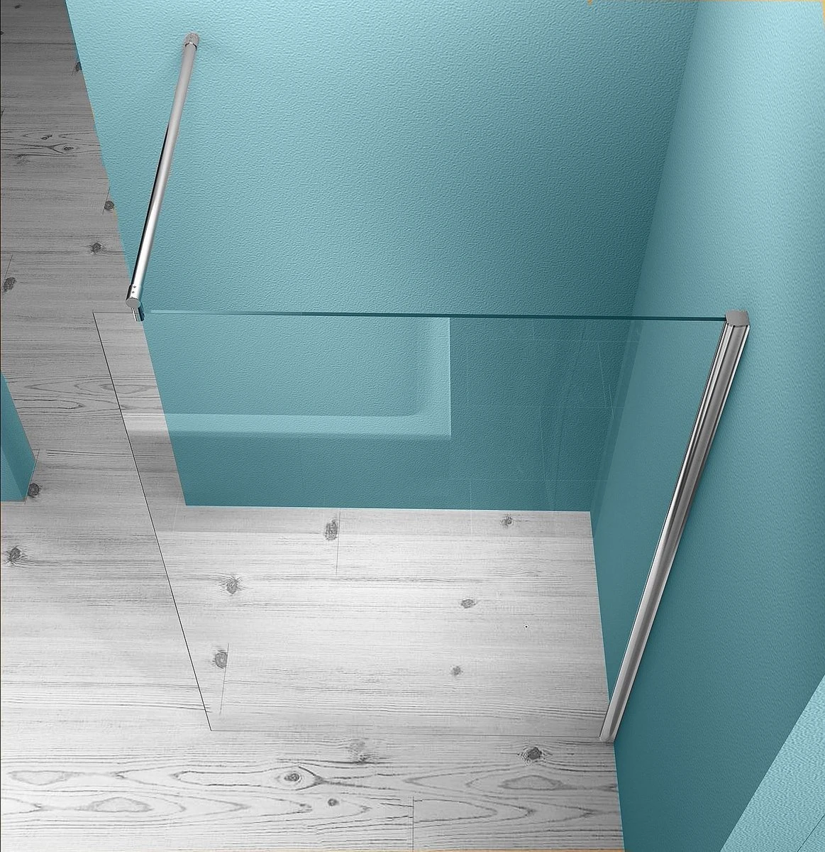 Wiesbaden Eco Inloopdouche + Muurprofiel - 8 Mm Nano - 100 X 200 Cm 1 Wiesbaden Eco Inloopdouche + Muurprofiel - 8 Mm Nano - 100 X 200 Cm