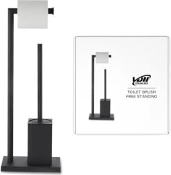 VDN Stainless Wc Rolhouder Staand - Wc Borstel Met Houder Zwart - Toiletrolhouder En Toiletborstel Met Houder - Vierkant - RVS - 2 In 1 -Merkloos Verkoop 1170x1200 1