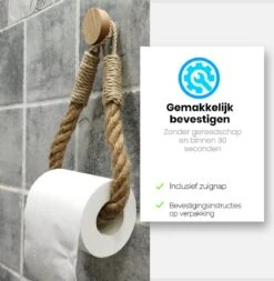 Jelta Toiletrolhouder Zonder Boren- Wc Rolhouder - Zuignap - Zelfklevend - Hout En Touw 14 Jelta Toiletrolhouder Zonder Boren- Wc Rolhouder - Zuignap - Zelfklevend - Hout En Touw -Merkloos Verkoop 1170x1200 3