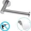 Sanics WC Rolhouder Zonder Boren - Toiletrolhouder Zelfklevend - Closetrolhouder Zilver/RVS