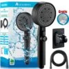Imperatoris | DoucheSet - Douchekop Met Slang, Houder & Badmuts/Douchemuts - Waterbesparend – Hoge Druk – Regendouche - Zwart Mat