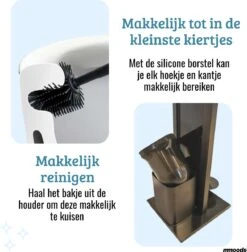 Mmoods Toiletbutler Zwart - WC Borstel Met Toiletrolhouder Vrijstaand - Toiletborstel Siliconen Industrieel Design Mmoods - Reserverolhouder Zonder Boren Staand Met Plankje RVS 11 Mmoods Toiletbutler Zwart - WC Borstel Met Toiletrolhouder Vrijstaand - Toiletborstel Siliconen Industrieel Design Mmoods - Reserverolhouder Zonder Boren Staand Met Plankje RVS -Merkloos Verkoop 1177x1200 4