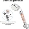 Merkloos Waterbesparende Ionische Douchekop - Handdouche - Regendouchekop - Regendouche - Doucheset - 3 Functies