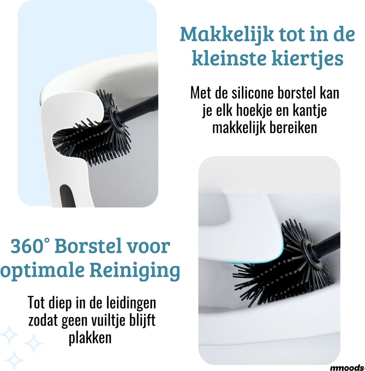 Mmoods WC Borstel Met Houder Hangend Zwart - Toiletborstel Siliconen Industrieel Design 3 Mmoods WC Borstel Met Houder Hangend Zwart - Toiletborstel Siliconen Industrieel Design - Afbeelding 3