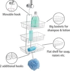 WENKO Doucherek Nivala 3-laags Chroom - Doucherek Zonder Boren - Doucherek Hangend 13 WENKO Doucherek Nivala 3-laags Chroom - Doucherek Zonder Boren - Doucherek Hangend -Merkloos Verkoop 1180x1200 2
