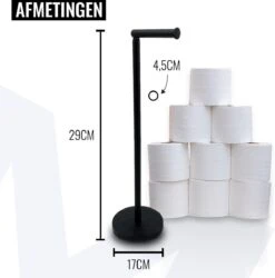 MM Brands WC Rolhouder - Toiletrol Houder Staand - WC Papier Rollenhouder Zonder Boren - Zwart 10 MM Brands WC Rolhouder - Toiletrol Houder Staand - WC Papier Rollenhouder Zonder Boren - Zwart -Merkloos Verkoop 1184x1200