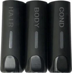 TJCsales Zeepdispenser Drie Reservoirs - Zeepdispenser 3 Reservoirs - Zeepdispenser Wand - Zeepdispenser Wandmontage - Zeepdispenser Hangend - Zeepdispenser Triple - Zeepdispenser Douche - Zeepdispenser Zwart