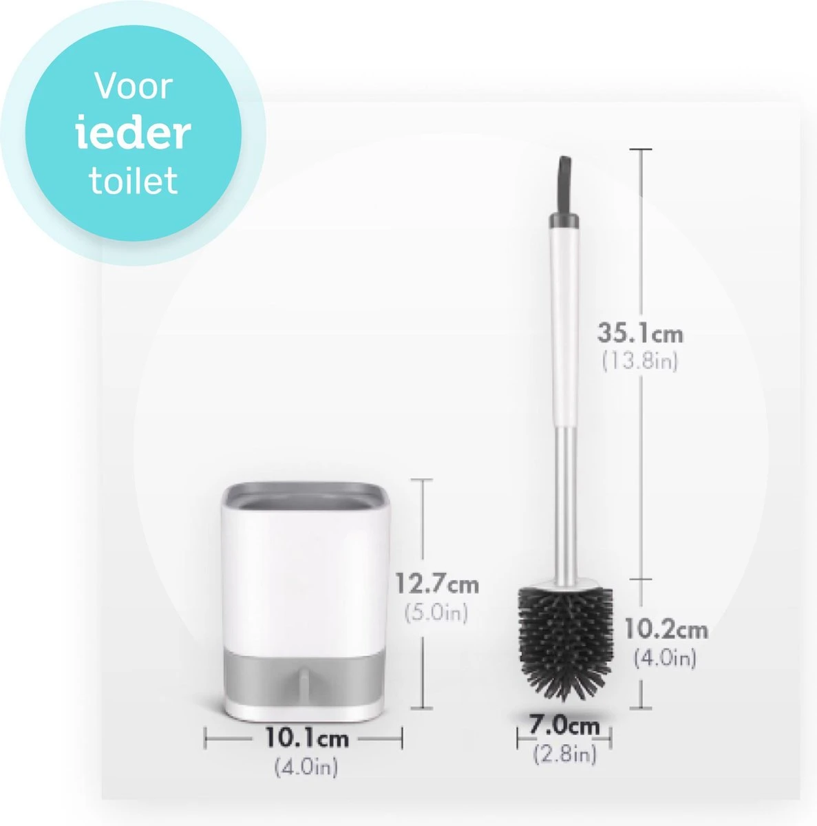 WC Borstel - Toiletborstel - WC Borstel Met Houder - Siliconen Toiletborstel - Vrijstaand Of Hangend - Slimme Lekbak - Optimale Hygiëne 8 WC Borstel - Toiletborstel - WC Borstel Met Houder - Siliconen Toiletborstel - Vrijstaand Of Hangend - Slimme Lekbak - Optimale Hygiëne - Afbeelding 8