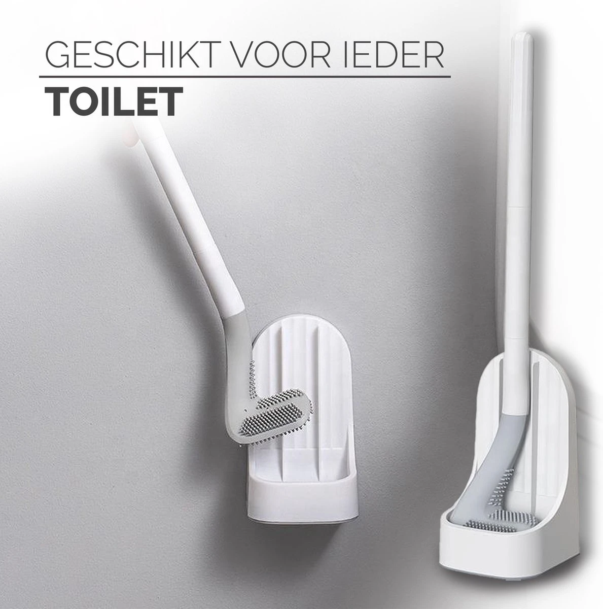 Bradey Toiletborstel Siliconen - WC Borstel Met Houder - Optimale Hygiëne - Golfclub-vorm - Komt In Alle Hoeken 14 Bradey Toiletborstel Siliconen - WC Borstel Met Houder - Optimale Hygiëne - Golfclub-vorm - Komt In Alle Hoeken - Afbeelding 14