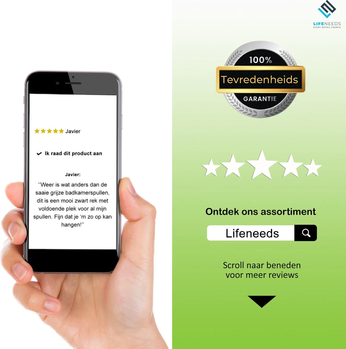 Doucherek Zonder Boren Inclusief Douchewisser - Aan Douchewand - Zwart - Ophangbaar - Zuignap - 2 Laags - Wiper - Shower Rack - Valentijnsdag Cadeau 2 Doucherek Zonder Boren Inclusief Douchewisser - Aan Douchewand - Zwart - Ophangbaar - Zuignap - 2 Laags - Wiper - Shower Rack - Valentijnsdag Cadeau - Afbeelding 2