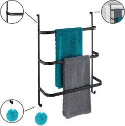 WENKO Handdoekhouder Irpinia 78x55cm Staal Zwart - Handdoekrek - Handdoekenrek Badkamer -Merkloos Verkoop 1191x1200 3