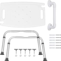 Life&Home Douchekruk - Wandbeugel Bijgeleverd - Douchestoel - 6 Hoogtes - Max 130 Kg - Handgrepen -Merkloos Verkoop 1194x1200 16