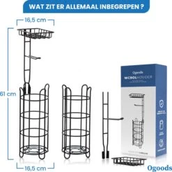 Ogoods Praktische WC Rolhouder – RVS Toiletrolhouder Staand – Rolhouder – Zonder Boren - Toiletrolstandaard - Zwart 11 Ogoods Praktische WC Rolhouder – RVS Toiletrolhouder Staand – Rolhouder – Zonder Boren - Toiletrolstandaard - Zwart -Merkloos Verkoop 1197x1200 2