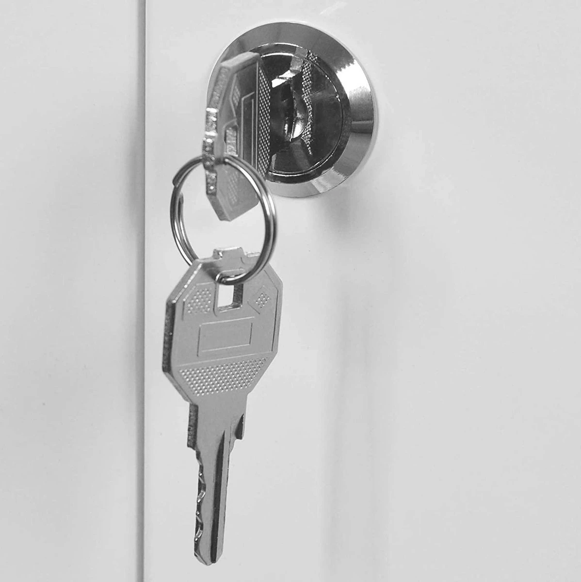 Jago - Afsluitbare XXL Medicijnkast Met 11 Vakken/Compartimenten - Staal - 2 Deuren - 53x53x20 Cm - Wit 5 Jago - Afsluitbare XXL Medicijnkast Met 11 Vakken/Compartimenten - Staal - 2 Deuren - 53x53x20 Cm - Wit - Afbeelding 5