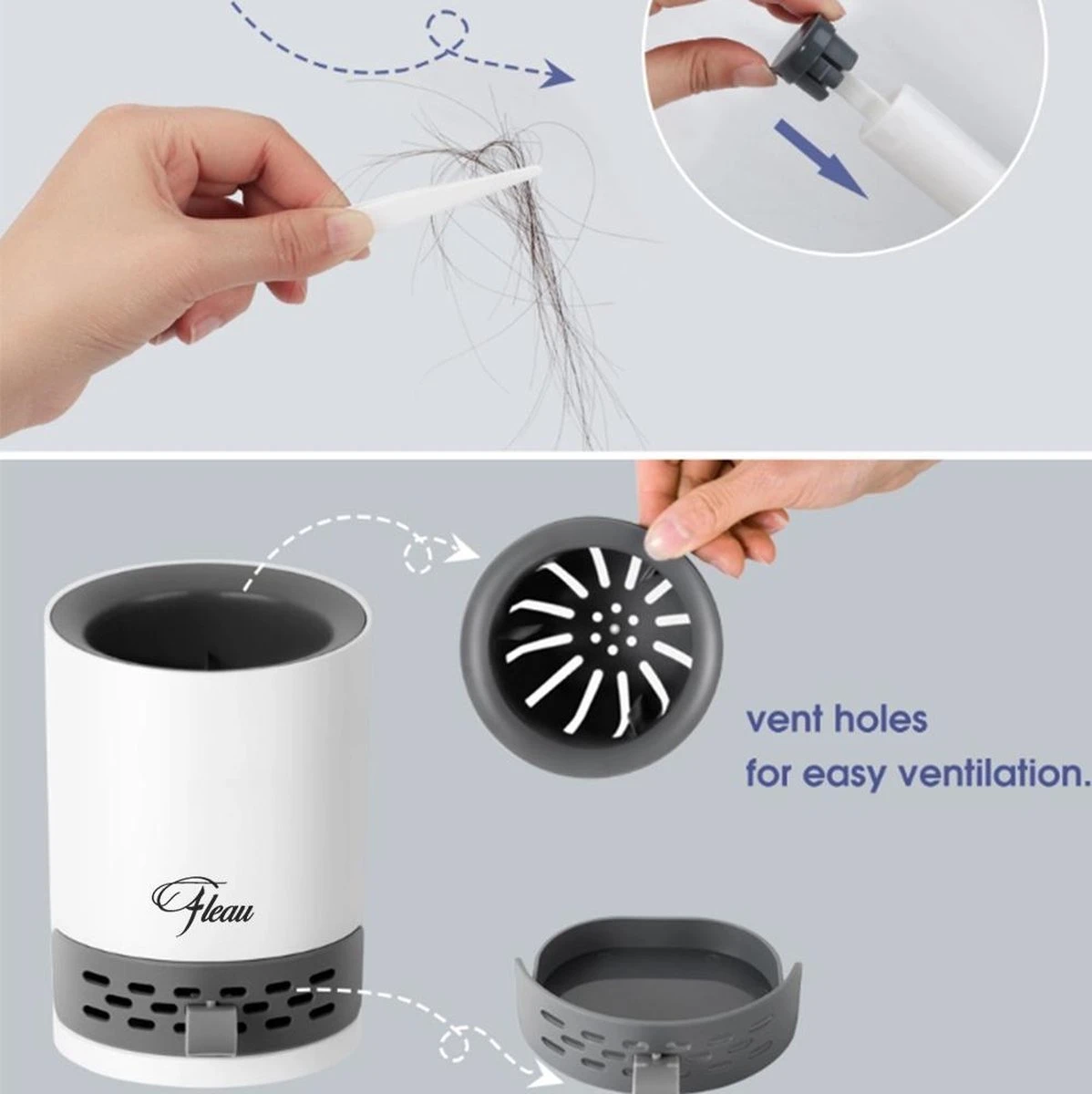 Fleau Luxe WC Borstel Met Houder - Siliconen Toiletborstel - Hygiënisch & Antibacterieel - Vrijstaand Of Hangend - Wit 5 Fleau Luxe WC Borstel Met Houder - Siliconen Toiletborstel - Hygiënisch & Antibacterieel - Vrijstaand Of Hangend - Wit - Afbeelding 5