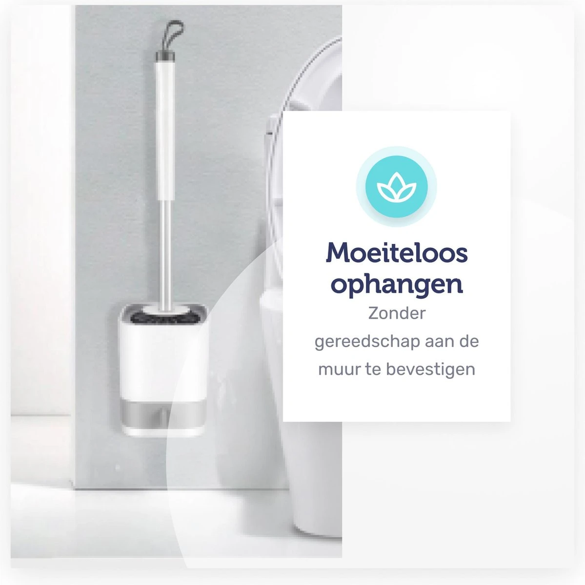 WC Borstel - Toiletborstel - WC Borstel Met Houder - Siliconen Toiletborstel - Vrijstaand Of Hangend - Slimme Lekbak - Optimale Hygiëne 4 WC Borstel - Toiletborstel - WC Borstel Met Houder - Siliconen Toiletborstel - Vrijstaand Of Hangend - Slimme Lekbak - Optimale Hygiëne - Afbeelding 4