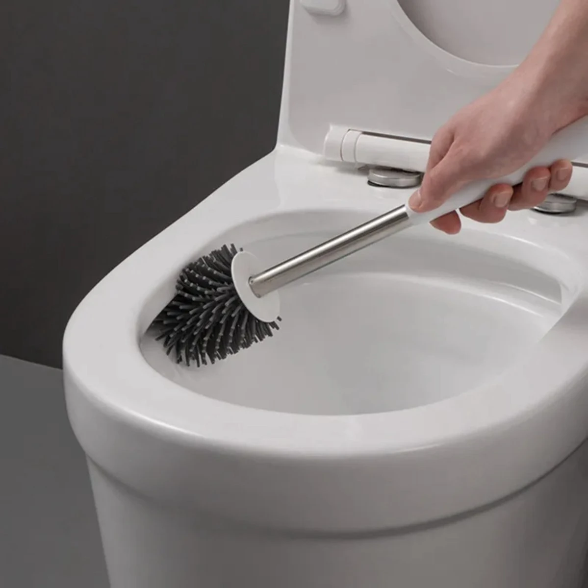 Wc Borstel Met Houder Vrijstaand - LuxeRoyal Toiletborstel Met Houder – Siliconen Wc Borstel 3 Wc Borstel Met Houder Vrijstaand - LuxeRoyal Toiletborstel Met Houder – Siliconen Wc Borstel - Afbeelding 3