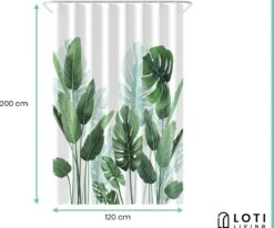 Loti Living Douchegordijn Anti Schimmel – Strelitzia - Inclusief Ringen – Waterdicht - Polyester - Douchegordijn 120x200 Cm 7 Loti Living Douchegordijn Anti Schimmel – Strelitzia - Inclusief Ringen – Waterdicht - Polyester - Douchegordijn 120x200 Cm -Merkloos Verkoop 1200x1000 23