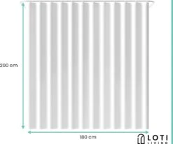 Loti Living Douchegordijn Anti Schimmel – Wit - Inclusief Ringen – Waterdicht - Polyester - Douchegordijn 180x200 Cm 10 Loti Living Douchegordijn Anti Schimmel – Wit - Inclusief Ringen – Waterdicht - Polyester - Douchegordijn 180x200 Cm -Merkloos Verkoop 1200x1000 41