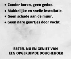 HouseLife™ Doucherek Zonder Boren - Zwart - Zelfklevend - Douchemand - Badkamer Doucherek – 30 Cm - Incl. 2 Sterke Muurstickers 13 HouseLife™ Doucherek Zonder Boren - Zwart - Zelfklevend - Douchemand - Badkamer Doucherek – 30 Cm - Incl. 2 Sterke Muurstickers -Merkloos Verkoop 1200x1000 7