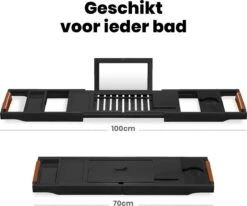 RelaxTub® Badplank - Badplank Voor In Bad - Badrek - Verstelbaar - Anti Slip - Badplank Zwart - Badplank Hout - Badrekje Inclusief Boekenhouder, Tablethouder & Spiegel 16 RelaxTub® Badplank - Badplank Voor In Bad - Badrek - Verstelbaar - Anti Slip - Badplank Zwart - Badplank Hout - Badrekje Inclusief Boekenhouder, Tablethouder & Spiegel -Merkloos Verkoop 1200x1002 3