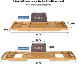 SWILIX ® Badplank - Uitschuifbaar - Voor In Bad - 71 Tot 108 Cm - Met Houder - Hout 11 SWILIX ® Badplank - Uitschuifbaar - Voor In Bad - 71 Tot 108 Cm - Met Houder - Hout -Merkloos Verkoop 1200x1004 5
