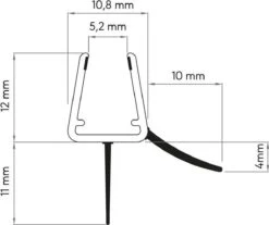 Sealskin Douchedeurafdichting Met Waterkering - Glasdikte 6 Tot 8 Mm - Lekstrip - Douchedorpel - Douchestrip - Waterstopper -Merkloos Verkoop 1200x1004 6