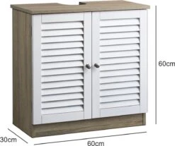 Casaria Wastafel Onderkast Met Uitsparing 60 X 30 X 60cm Witbruin 12 Casaria Wastafel Onderkast Met Uitsparing 60 X 30 X 60cm Witbruin -Merkloos Verkoop 1200x1004 9