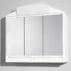 Badkamerkast Met Spiegel - 3 Deurs - Wit - Stopcontact En Verlichting (niet Inbegrepen)