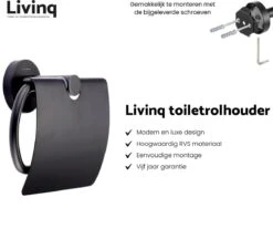 Toiletaccessoireset Zwart 3-delig - Luxe Toilet Set - Toiletborstel Met Houder - Toiletrolhouder Met Klep - Handdoekhaak 9 Toiletaccessoireset Zwart 3-delig - Luxe Toilet Set - Toiletborstel Met Houder - Toiletrolhouder Met Klep - Handdoekhaak -Merkloos Verkoop 1200x1008 5