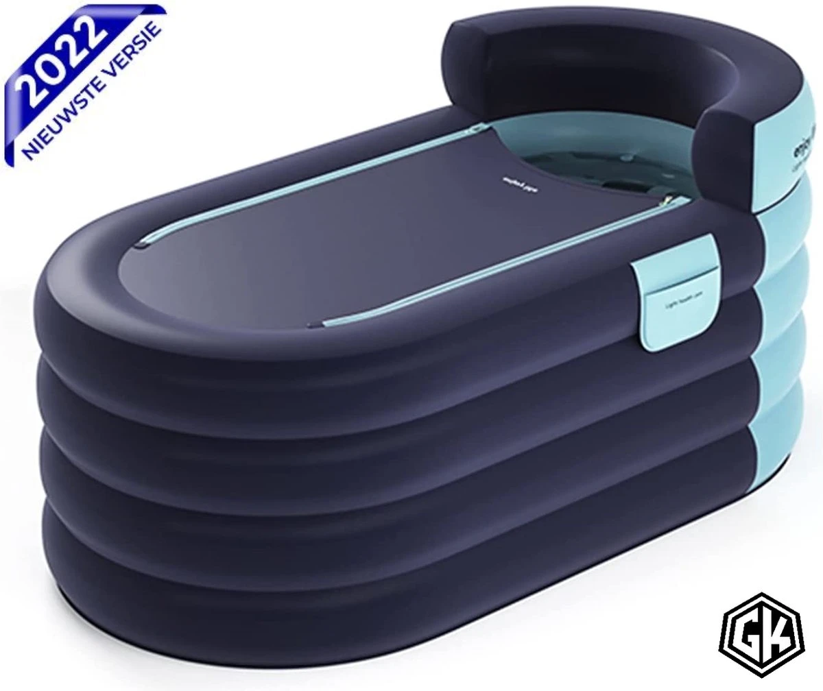 Opblaasbaar Bad - Blauw Ligbad - Zitbad Volwassenen - Ijsbad - Badkuip - Opblaasbad - Opvouwbaar Bad 1 Opblaasbaar Bad - Blauw Ligbad - Zitbad Volwassenen - Ijsbad - Badkuip - Opblaasbad - Opvouwbaar Bad