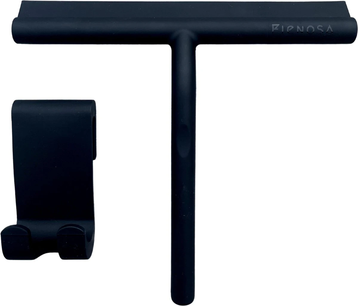 Fienosa Douchewisser Anti Kras Siliconen - Zachte Glashaak - Zwart 2 Fienosa Douchewisser Anti Kras Siliconen - Zachte Glashaak - Zwart - Afbeelding 2