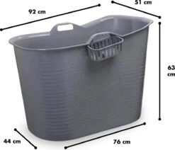 Zitbad Voor Volwassenen – 200L – Bath Bucket – Met Bruisballen – Grijs 11 Zitbad Voor Volwassenen – 200L – Bath Bucket – Met Bruisballen – Grijs -Merkloos Verkoop 1200x1030 1