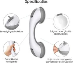 Zuignap Handgreep Badkamer - Douche Handgreep Met Zuignap - Veiligheidsgreep - Helping Hand Handvat 8 Zuignap Handgreep Badkamer - Douche Handgreep Met Zuignap - Veiligheidsgreep - Helping Hand Handvat -Merkloos Verkoop 1200x1031 4