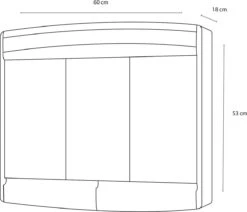 Differnz Topas-eco Spiegelkast- 3-deurs - Met Verlichting -Merkloos Verkoop 1200x1032 10