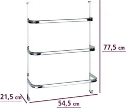 WENKO Handdoekhouder Irpinia 78x55cm Staal Zwart - Handdoekrek - Handdoekenrek Badkamer -Merkloos Verkoop 1200x1034