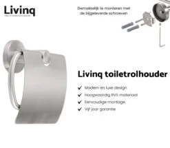 Toiletaccessoireset RVS 4-delig - Luxe Toilet Set - Toiletborstel Met Houder - Toiletrolhouder Met Klep - Reserverolhouder - Handdoekhaak - Zilver - Toiletset -Merkloos Verkoop 1200x1044 1