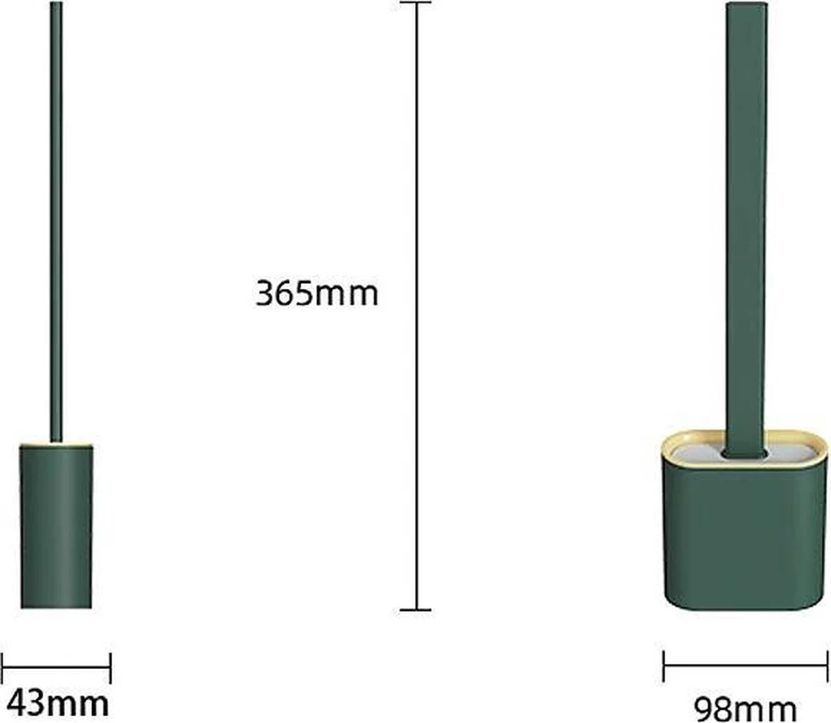 Flexibele Siliconen WC Borstel Met Houder - Hygiënische Toiletborstel Met Ophangsysteem / Wandmontage - Duurzaam En Antibacterieel – Wit 10 Flexibele Siliconen WC Borstel Met Houder - Hygiënische Toiletborstel Met Ophangsysteem / Wandmontage - Duurzaam En Antibacterieel – Wit - Afbeelding 10