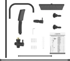 SCHÜTTE Mallorca Douchesysteem - Regendouche - 95 Cm Stang - Wandhouder In Hoogte Verstelbaar - Mat Zwart 14 SCHÜTTE Mallorca Douchesysteem - Regendouche - 95 Cm Stang - Wandhouder In Hoogte Verstelbaar - Mat Zwart -Merkloos Verkoop 1200x1050 3