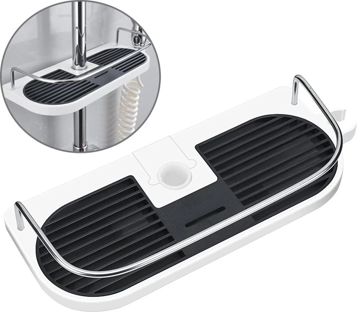 BOTC Doucherek - Zonder Boren - Doucherek Hangend – Badkamer Organizer – Douche Organizer - Doucherekje 1 BOTC Doucherek - Zonder Boren - Doucherek Hangend – Badkamer Organizer – Douche Organizer - Doucherekje