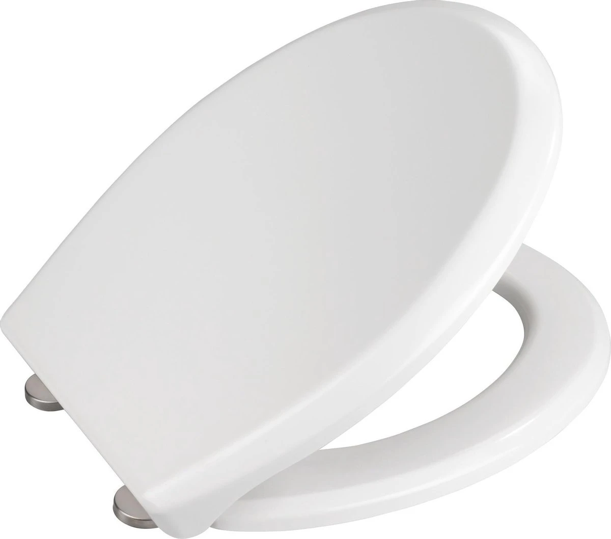 WENKO WC Bril Gubbio - Antibacterieel Wit Duroplast - Easy-Close Sluiting - Fix-Clip Bevestiging In RVS - Belastbaar Tot 350 Kg - Toiletbril - Toiletzitting 2 WENKO WC Bril Gubbio - Antibacterieel Wit Duroplast - Easy-Close Sluiting - Fix-Clip Bevestiging In RVS - Belastbaar Tot 350 Kg - Toiletbril - Toiletzitting - Afbeelding 2