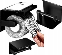 Toiletrolhouder - Wc Rol Houder Met Plankje - Inclusief Haakje - RVS - Waterbestendig - Zwart - Rheme 20 Toiletrolhouder - Wc Rol Houder Met Plankje - Inclusief Haakje - RVS - Waterbestendig - Zwart - Rheme -Merkloos Verkoop 1200x1059 1