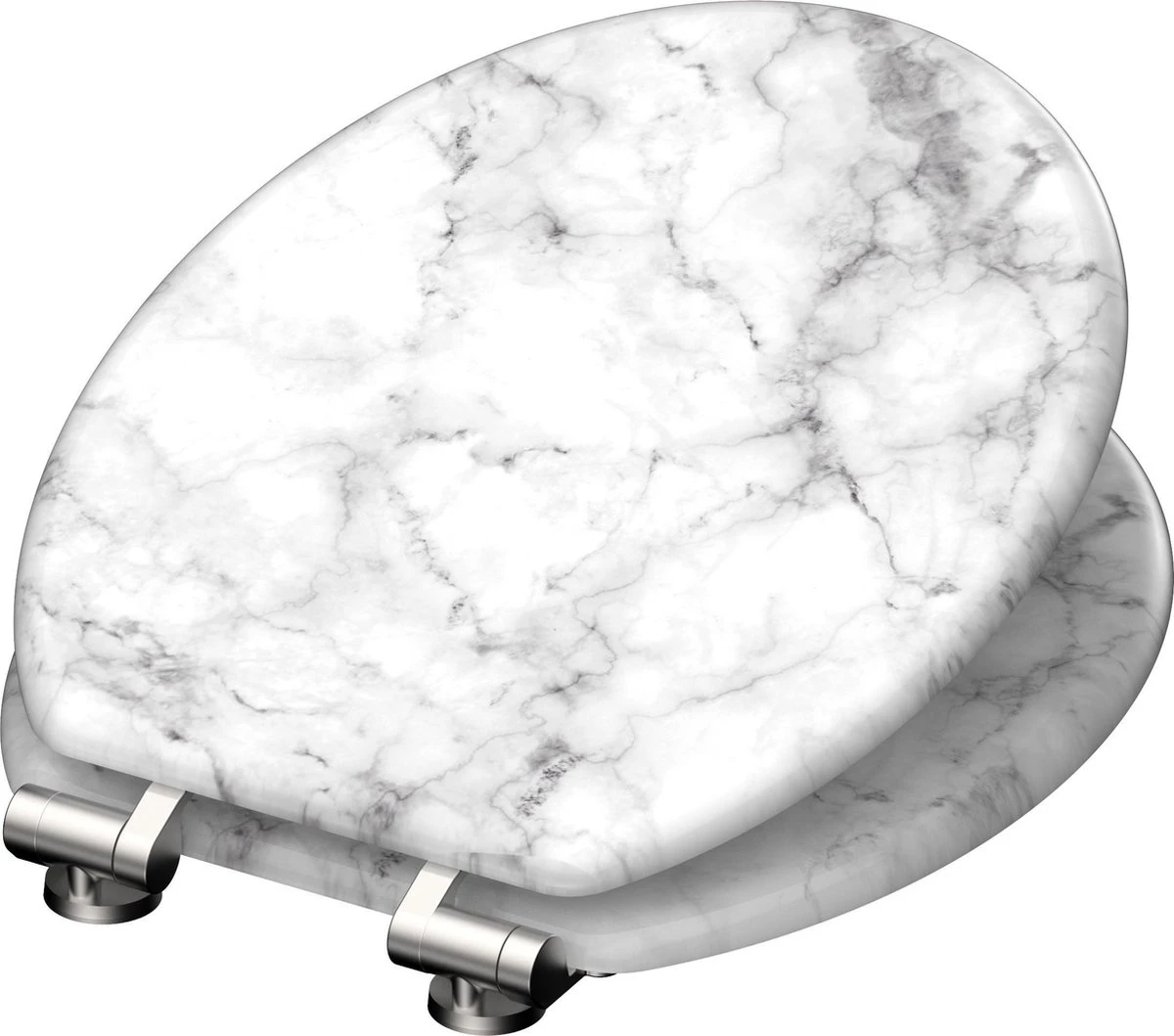 SCHÜTTE WC-Bril 80194 MARMOR STONE - MDF-Hout - Soft Close - Verchroomde Scharnieren - Decor - 3-zijdige Print 6 SCHÜTTE WC-Bril 80194 MARMOR STONE - MDF-Hout - Soft Close - Verchroomde Scharnieren - Decor - 3-zijdige Print - Afbeelding 6