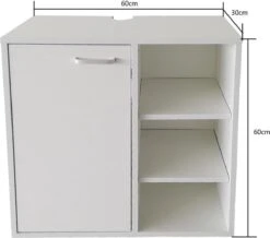 Onderbouw Kast Wastafel - Wastafel Onderkast - Badkamermeubel - Wit 9 Onderbouw Kast Wastafel - Wastafel Onderkast - Badkamermeubel - Wit -Merkloos Verkoop 1200x1061
