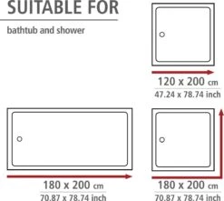WENKO Anti-schimmel Douchegordijn Uni Wit 180x200cm Polyester Inclusief Ophangringen -Merkloos Verkoop 1200x1076 1