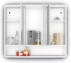 Jokey Lymo Spiegelkast Met 3 Deuren 58x49.5x14.5cm Wit -Merkloos Verkoop 1200x1076 3