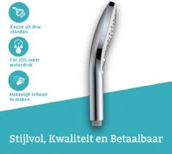 BADO Douchekop Met Slang - Handdouche - Douchekop - Waterbesparend - Doucheslang - Chroom -Merkloos Verkoop 1200x1078 4