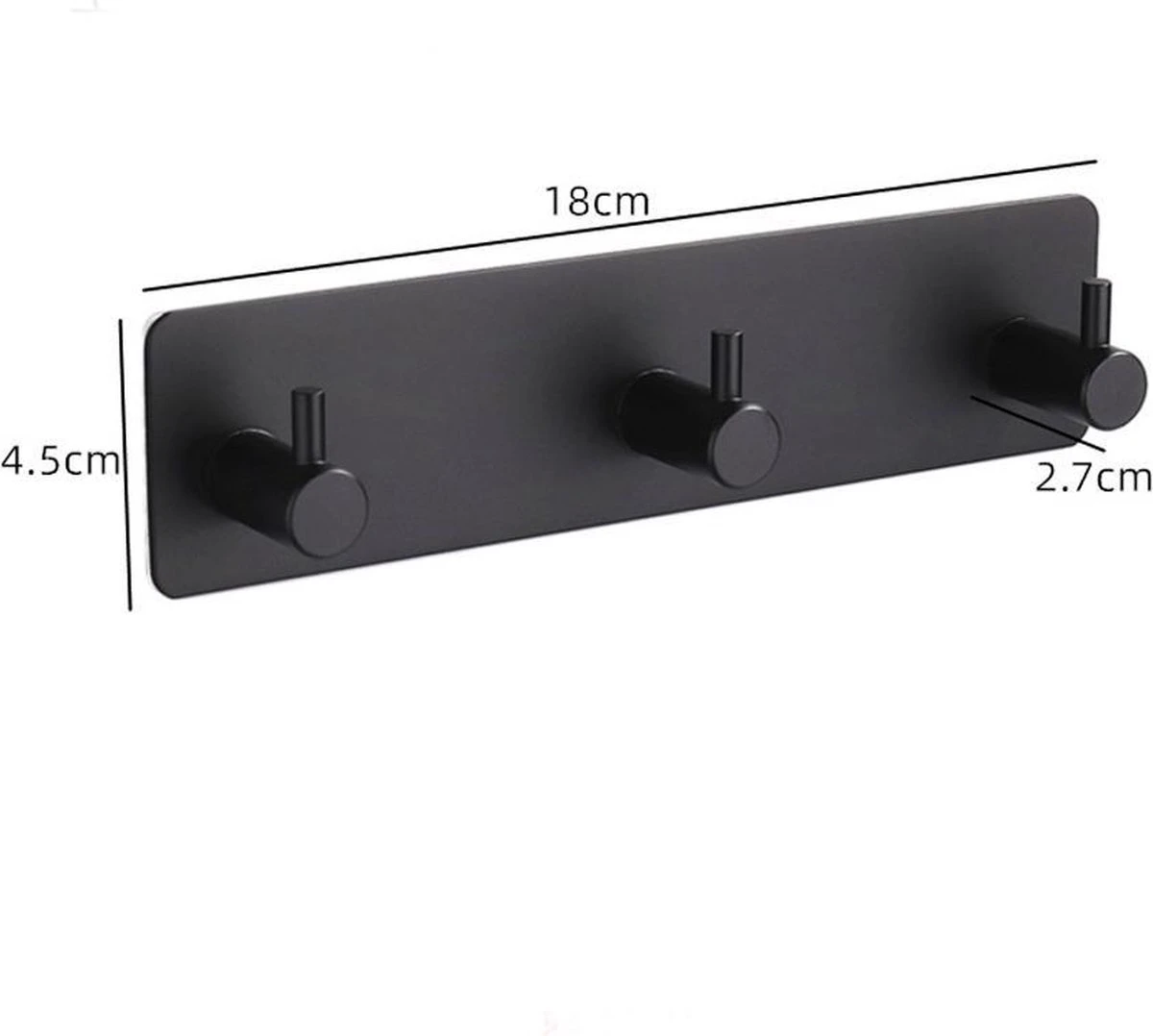 Merkloos Handdoekhaakjes - 3 In 1 Handdoekhaak - Wandhaak - Muurhaak - Zwart 3 Merkloos Handdoekhaakjes - 3 In 1 Handdoekhaak - Wandhaak - Muurhaak - Zwart - Afbeelding 3